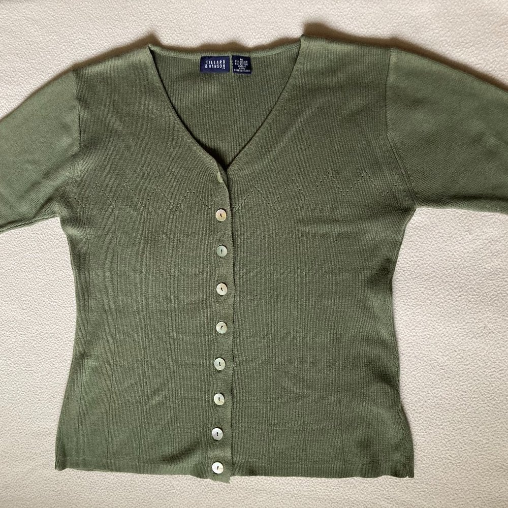 Hillard and Hanson Short Sleeve Sweater. Wms.  M
